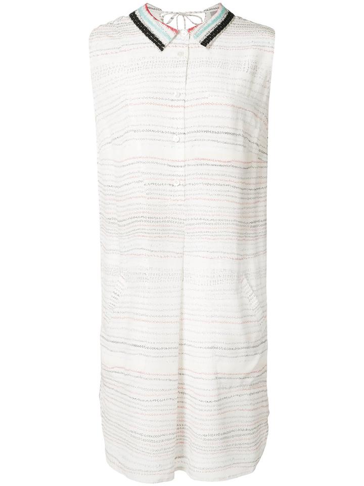 Grey Jason Wu - Printed Text Shirt Dress - Women - Silk - 0, White, Silk