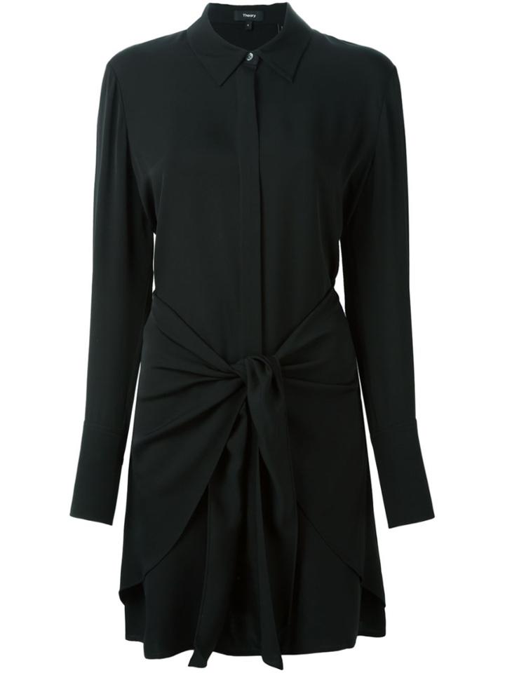 Theory Wrap Around Shirt Dress - Black