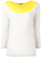 Suzusan Contrast Sweatshirt, Women's, Size: Medium, Yellow/orange, Cotton