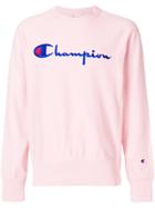 Champion Embroidered Logo Sweatshirt - Pink & Purple
