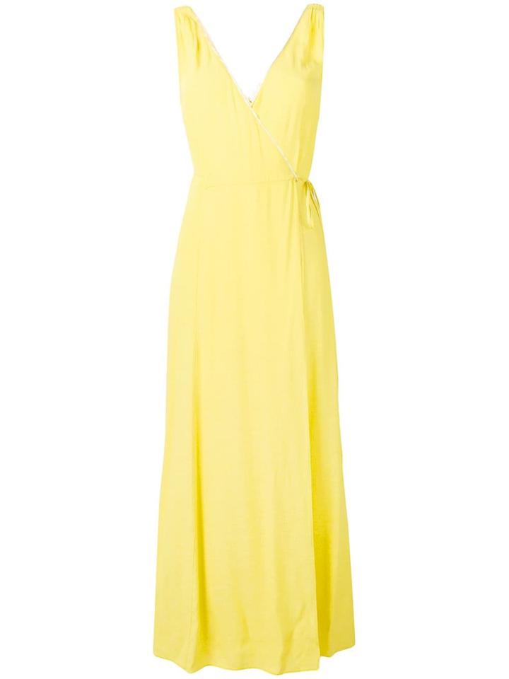 Forte Forte Long Wrap Dress - Yellow