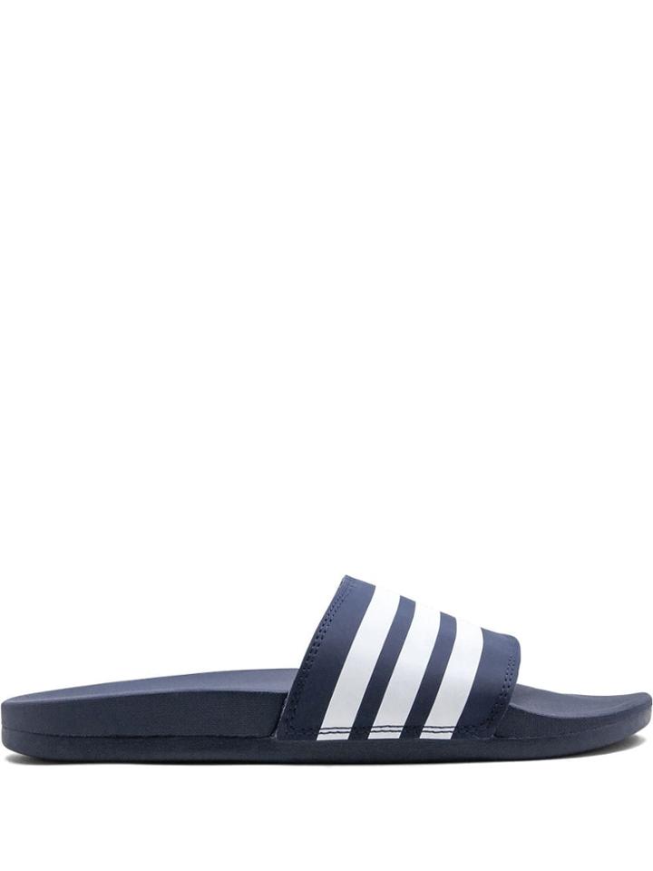Adidas Adilette Striped Slides - Blue