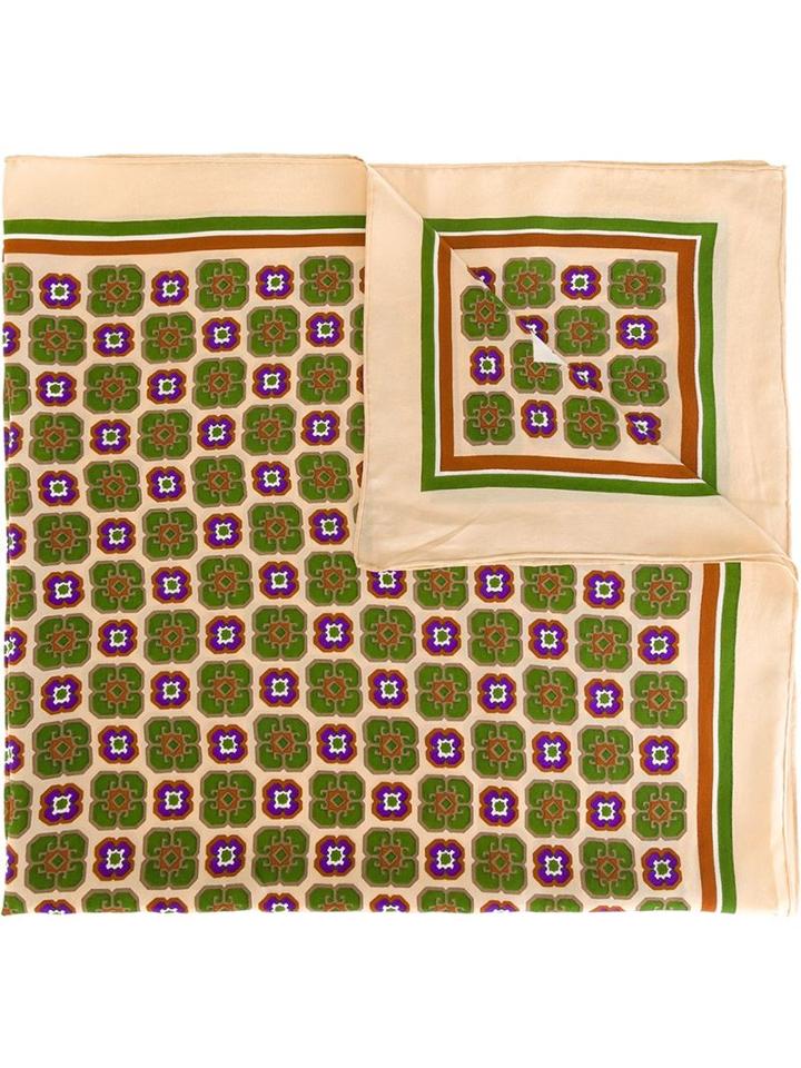 Yves Saint Laurent Vintage Patterned Scarf, Women's, Purple