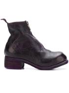 Guidi Front Zip Boots - Purple