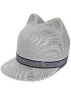 Maison Michel Jamie Straw Cap - Grey