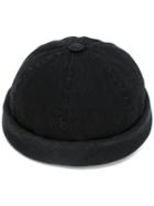 Beton Cire - Miki Hat - Unisex - Cotton/calf Leather - One Size, Black, Cotton/calf Leather