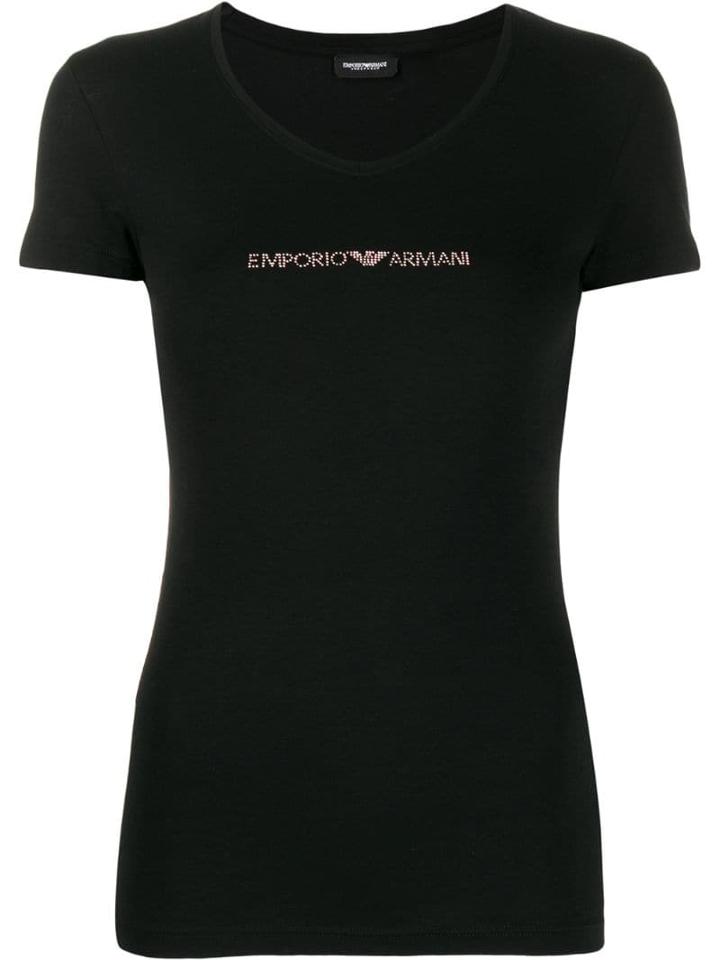 Emporio Armani Logo Stud T-shirt - Black