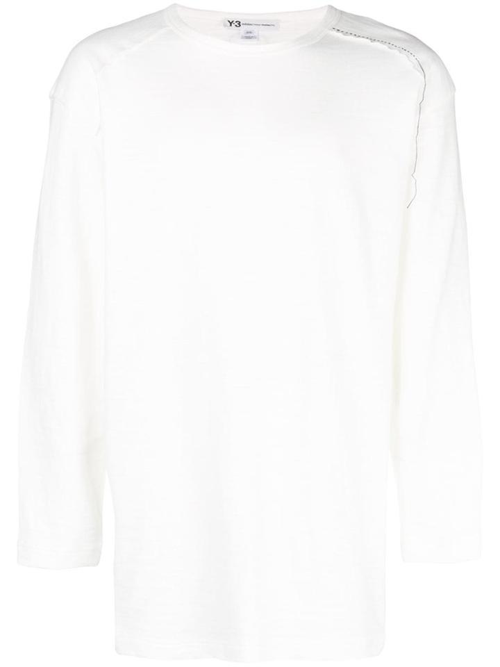 Y-3 Oversized Longline Sweatshirt - White