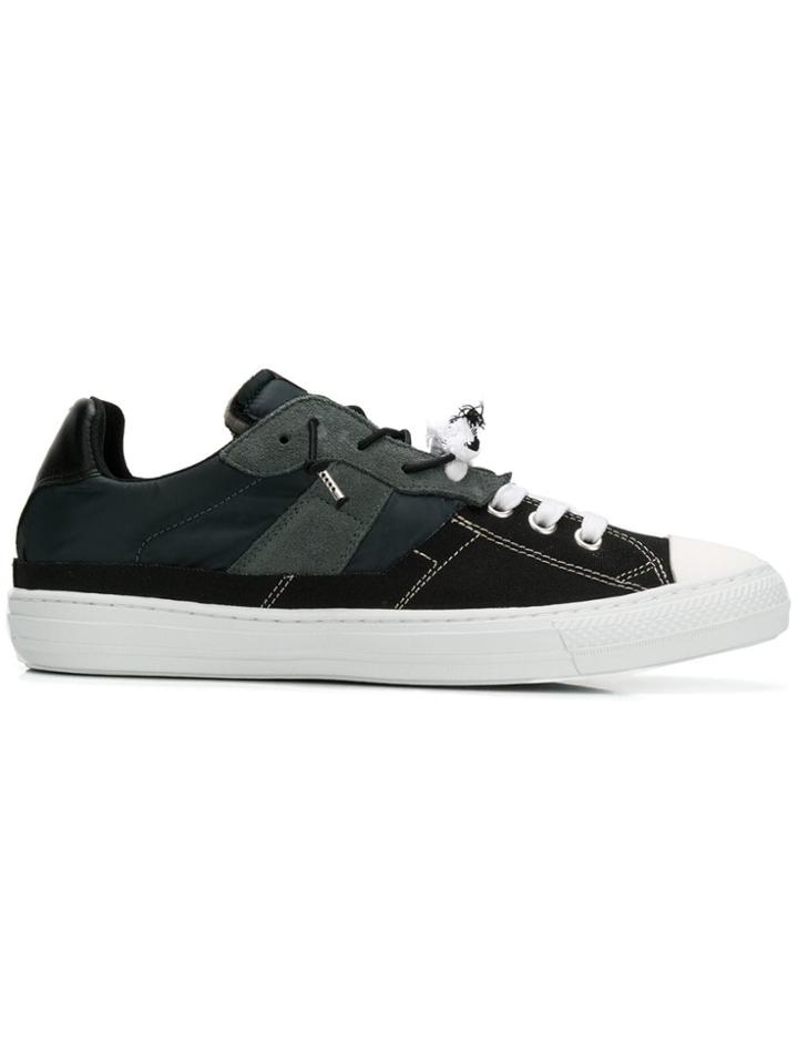 Maison Margiela Contrast Lace-up Sneakers - Black