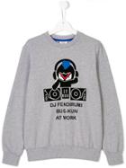 Fendi Kids Teen Dj Motif Sweatshirt - Grey