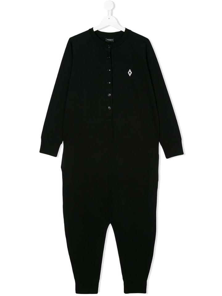 Marcelo Burlon County Of Milan Kids Button-down Onesie - Black