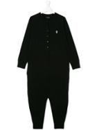 Marcelo Burlon County Of Milan Kids Button-down Onesie - Black
