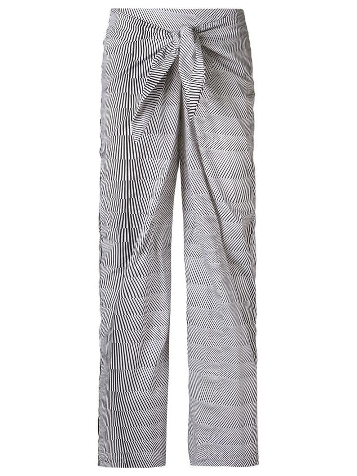 Amir Slama Printed Trousers, Women's, Size: P, Black, Elastodiene