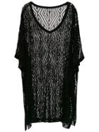 Track & Field Lace Kaftan - Black