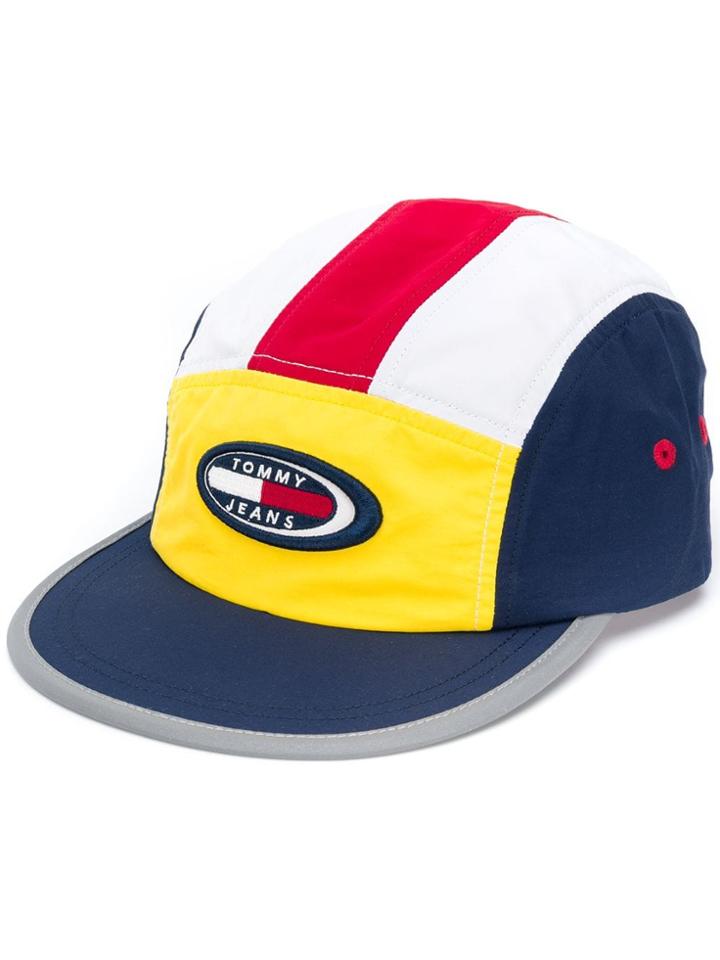 Tommy Jeans Logo Colour-block Cap - Blue