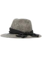 Ca4la Tied Wide Brim Hat, Women's, Grey, Wool
