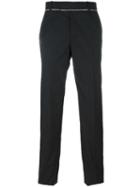 Alexander Mcqueen Straight Leg Trousers, Men's, Size: 50, Grey, Wool/acetate/viscose