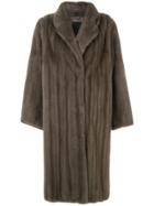 Liska Colestin Fur Coat - Grey