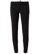 Dsquared2 Slim Trousers, Women's, Size: 42, Black, Spandex/elastane/virgin Wool