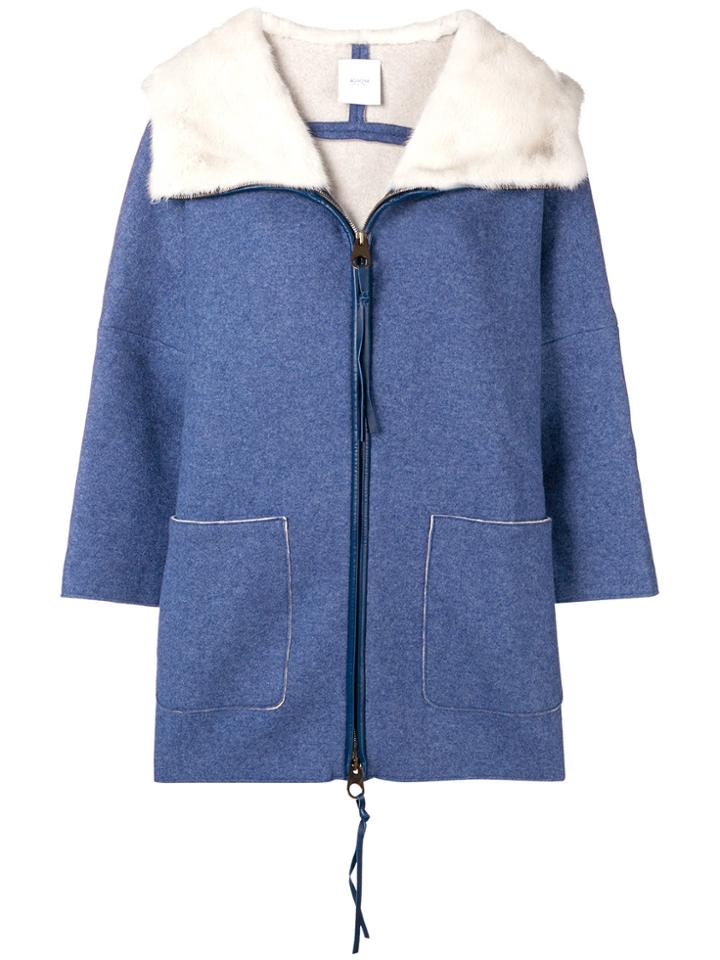 Agnona Loose Fitted Coat - Blue