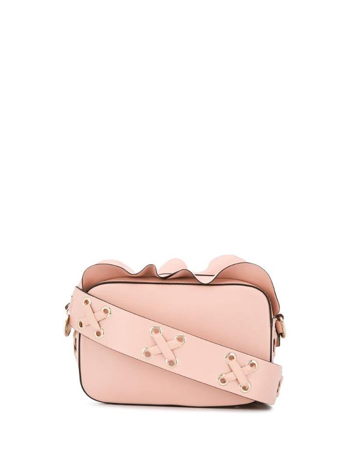Red Valentino Red(v) Lace-up Ruffled Shoulder Bag - Pink