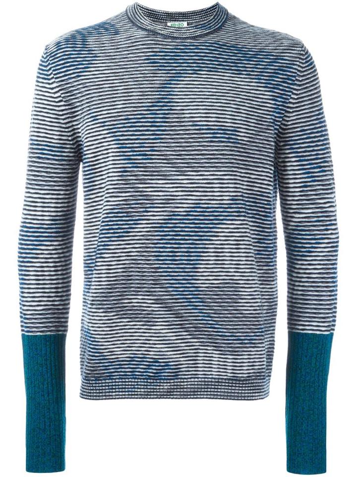 Kenzo 'ny Stripes' Jumper, Men's, Size: Large, Blue, Wool