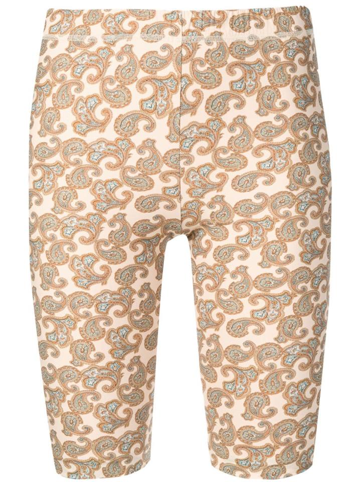 Nanushka Biker Paisley Swim Shorts - Neutrals