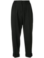 Dolce & Gabbana Slim-fit Cropped Trousers - Black