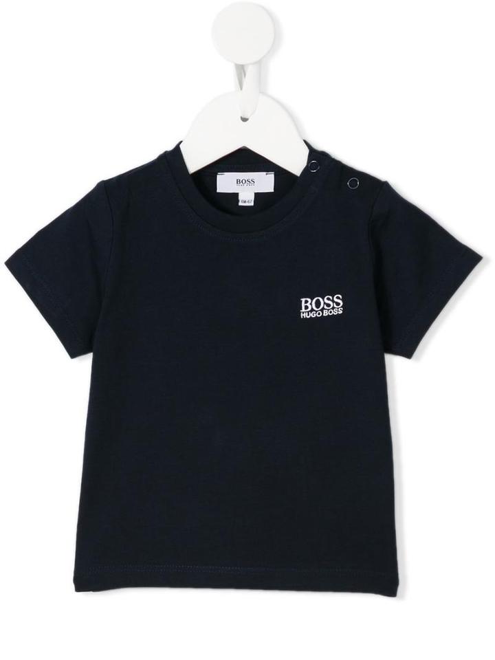 Boss Kids - Embroidered Logo T-shirt - Kids - Cotton - 18 Mth, Blue