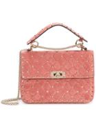 Valentino - Valentino Garavani Rockstud Spike Crossbody Bag - Women - Leather/suede/metal - One Size, Pink/purple, Leather/suede/metal