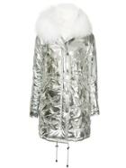 Jocelyn Mid-length Hooded Coat - Silver