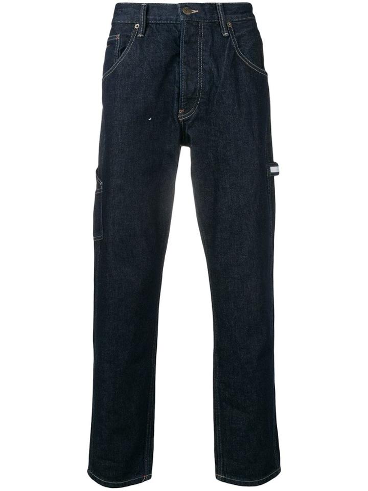 Tommy Jeans Straight-leg Logo Strap Jeans - Blue