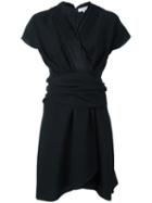 Carven Wrap Dress, Women's, Size: 36, Black, Polyester/acetate/viscose