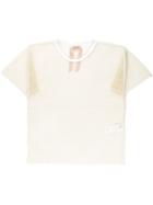 No21 Mesh T-shirt, Women's, Size: 44, Yellow/orange, Cotton/polyester