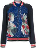 Leonard - Embellished Bomber Jacket - Women - Silk - S, Black, Silk
