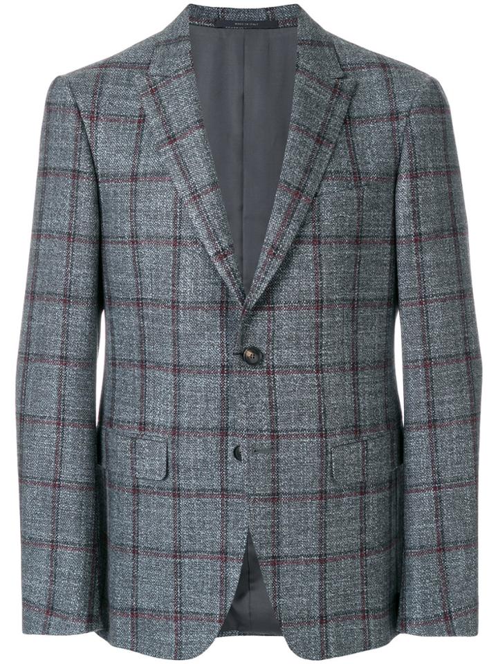 Pal Zileri Checkered Blazer - Grey
