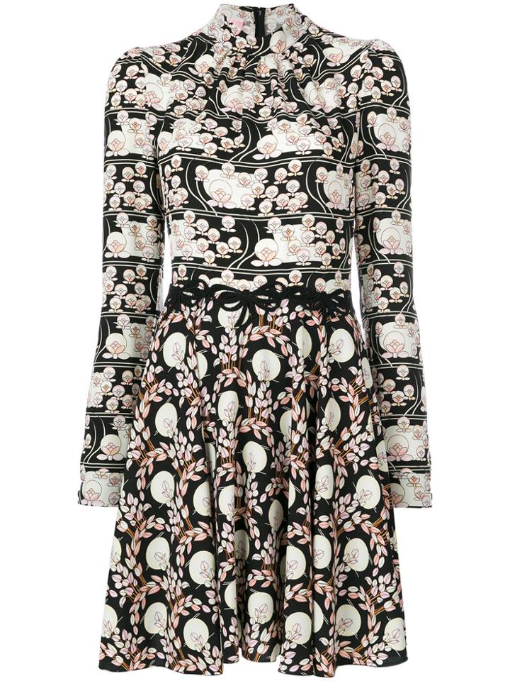 Giamba High Neck Flared Dress - Multicolour