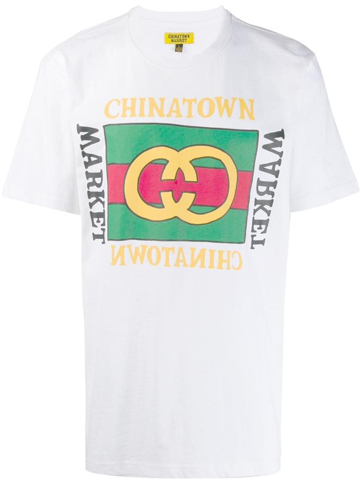 Chinatown Market Brand Printed T-shirt - White