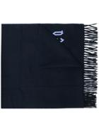 mcq alexander mcqueen black and white swallow scarf | LookMazing