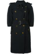 Comme Des Garçons Comme Des Garçons Double Breasted Coat, Women's, Size: Large, Black, Polyester