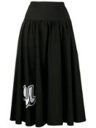 Pinko Embroidered Full Skirt - Black