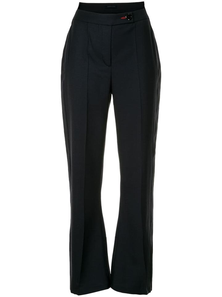 Eudon Choi High Rise Flared Trousers - Blue