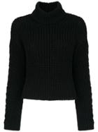 Tufi Duek High Neck Knit Blouse - Black