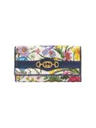Gucci Flora Print Continental Wallet - White