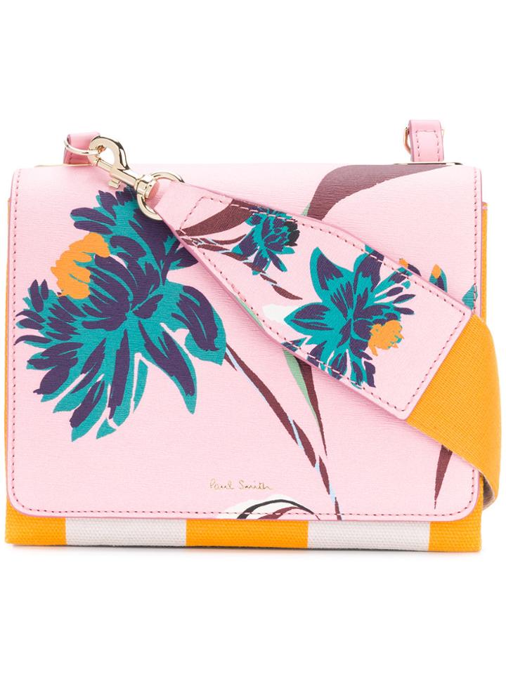 Paul Smith Pacific Rose Print Cross-body Bag - Pink & Purple