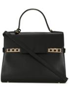 Delvaux Flap Closure Tote Bag - Black