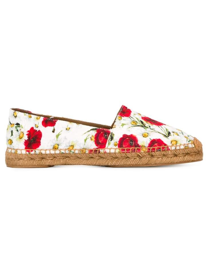 Dolce & Gabbana Daisy And Poppy Print Espadrilles