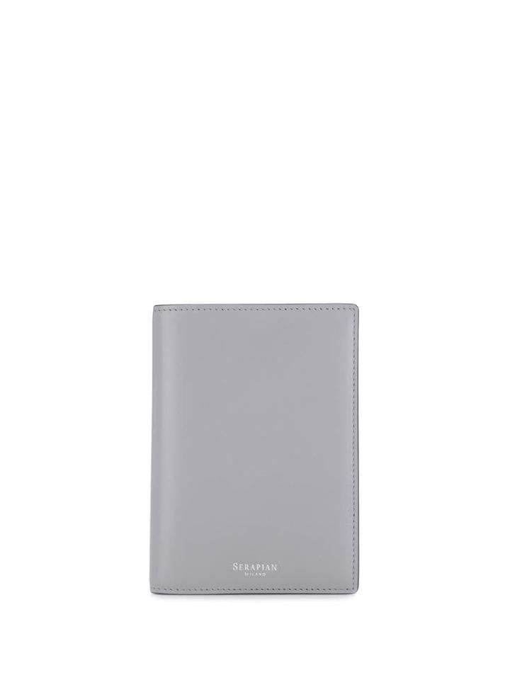 Serapian Plain Passport Case - Grey