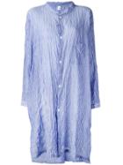 Y's - Striped Shirt Dress - Women - Cotton/polyurethane/tencel - 2, Women's, Blue, Cotton/polyurethane/tencel