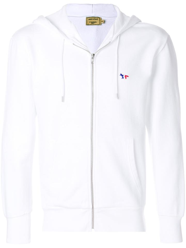 Maison Kitsuné Zipped Hoodie - White